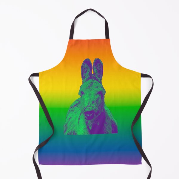 Aperçu de l'œuvre Gay pride âne souriant créée et vendue par Manimal-Merch.
