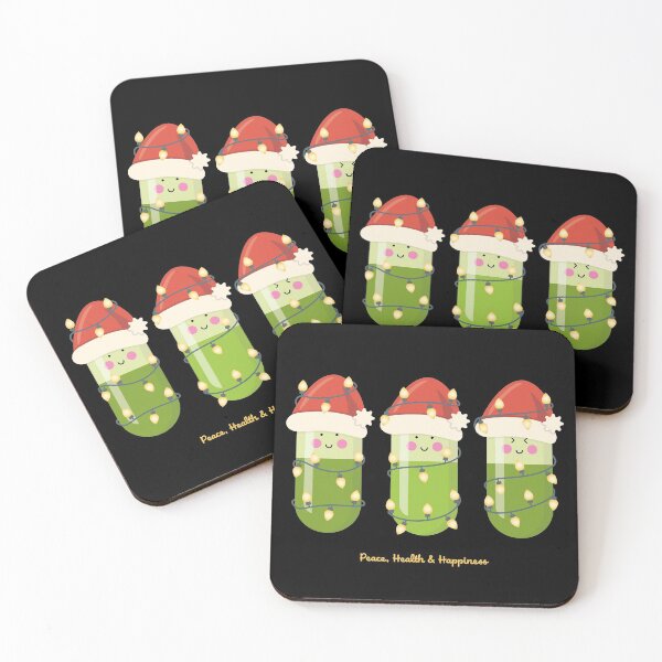 Item preview, Peace, health and happiness: Cute dressed up pills christmas greeting designed and sold by Eenig.