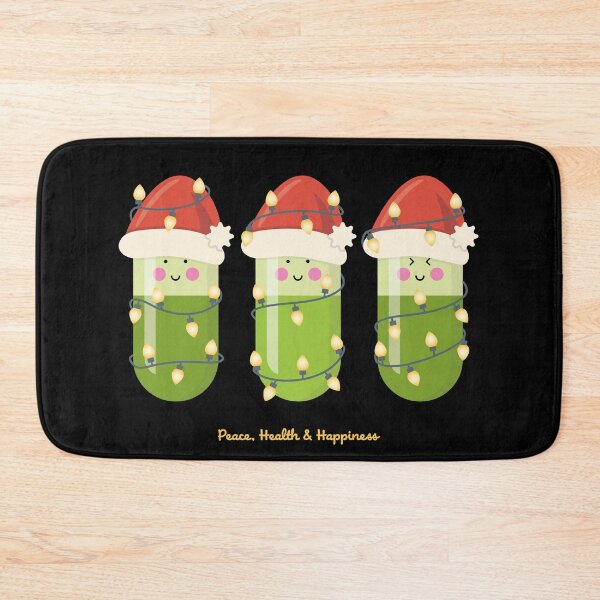 Item preview, Peace, health and happiness: Cute dressed up pills christmas greeting designed and sold by Eenig.