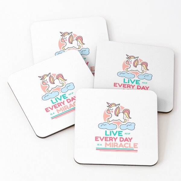 Item preview, Live As If Every Day Is A Miracle - Unicorn designed and sold by TatteredFaith.