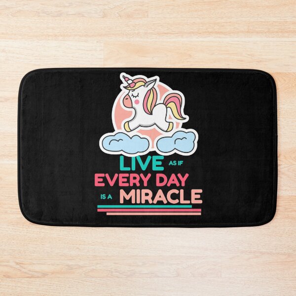 Item preview, Live As If Every Day Is A Miracle - Unicorn designed and sold by TatteredFaith.