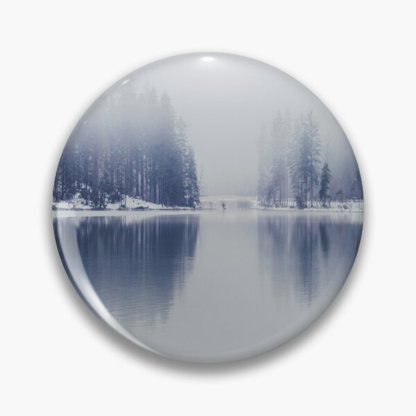 Item preview, Enchanted Snowy Winter Forest And Lake Landscape designed and sold by Simi2020.