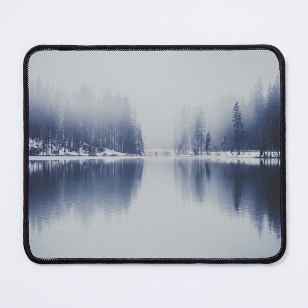 Item preview, Enchanted Snowy Winter Forest And Lake Landscape designed and sold by Simi2020.