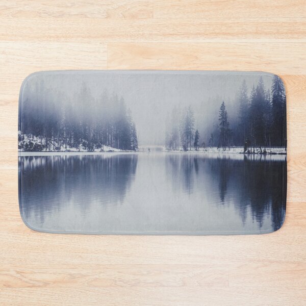 Item preview, Enchanted Snowy Winter Forest And Lake Landscape designed and sold by Simi2020.
