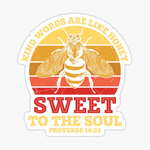 KIND WORDS LIKE HONEY BEE MINI SIGN PROVERBS 16:24 TIERED TRAY