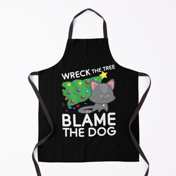 Item preview, Wreck the Tree Blame the Dog Funny Naughty Christmas Cat  designed and sold by dass-art.