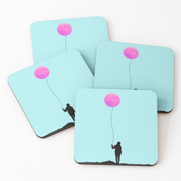 Item preview, Girl with Colorful Moon Balloon - Sunset - Art Art designed and sold by urban-design.
