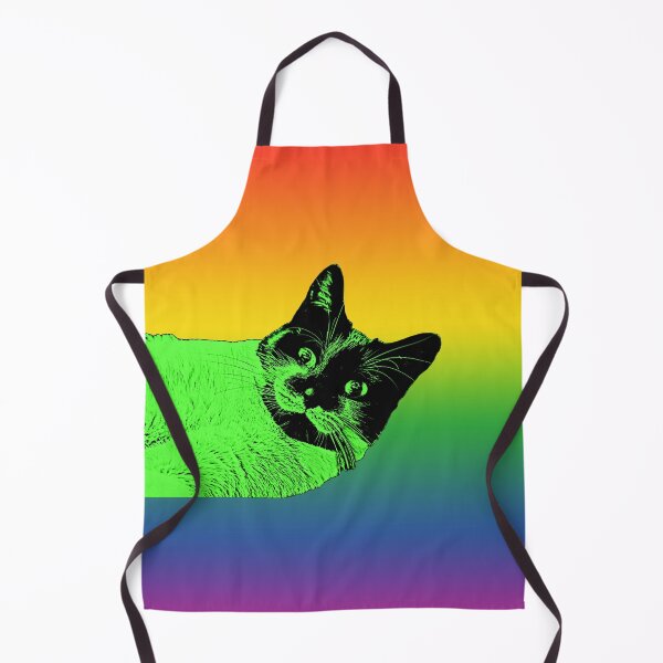 Item preview, Gay Pride green cat art on tshirts and other accessories designed and sold by Manimal-Merch.