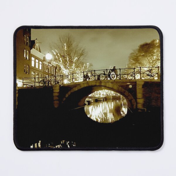 Item preview, Amsterdam canal, canal houses at night. designed and sold by Noel Ali ⭐⭐⭐⭐⭐.