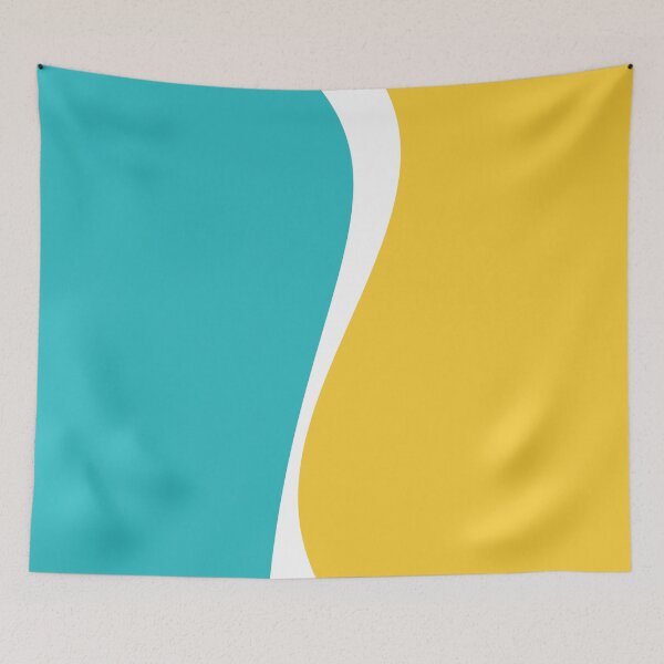 Item preview, Simple Waves 2 - Turquoise and Yellow designed and sold by LAEC-Shop.
