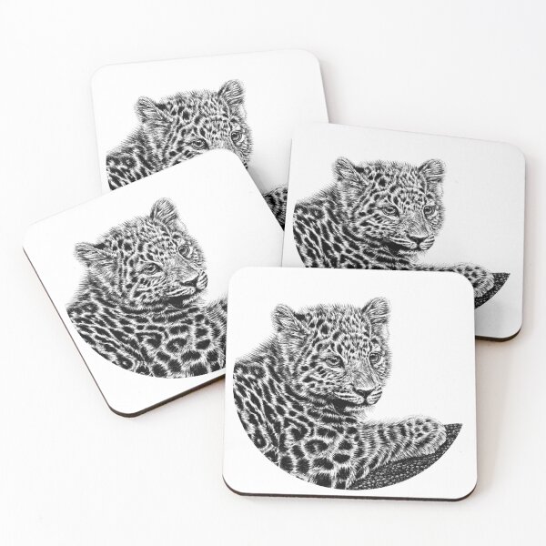 Item preview, Amur leopard cub circle designed and sold by LorenDowding.