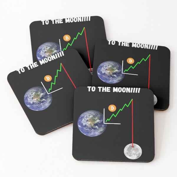 Item preview, To the moon, funny bitcoin, crypto design designed and sold by Digital360World.