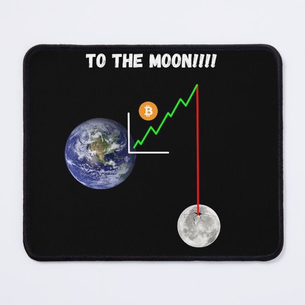 Item preview, To the moon, funny bitcoin, crypto design designed and sold by Digital360World.