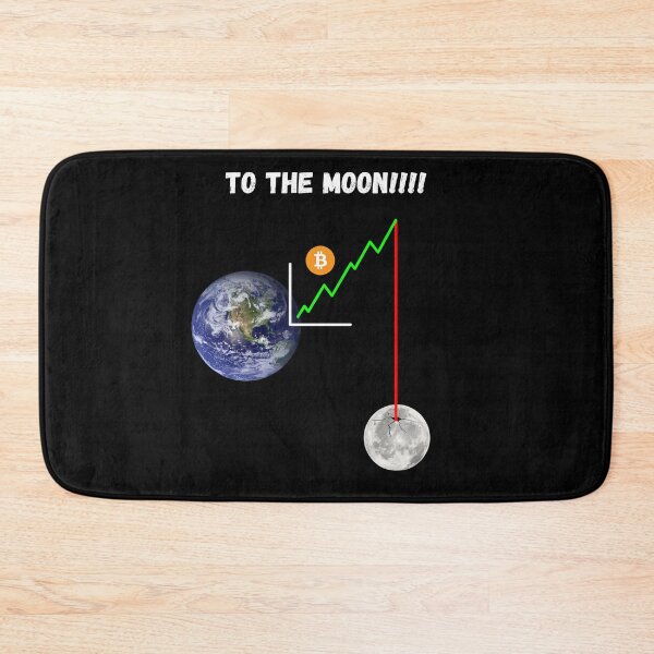Item preview, To the moon, funny bitcoin, crypto design designed and sold by Digital360World.
