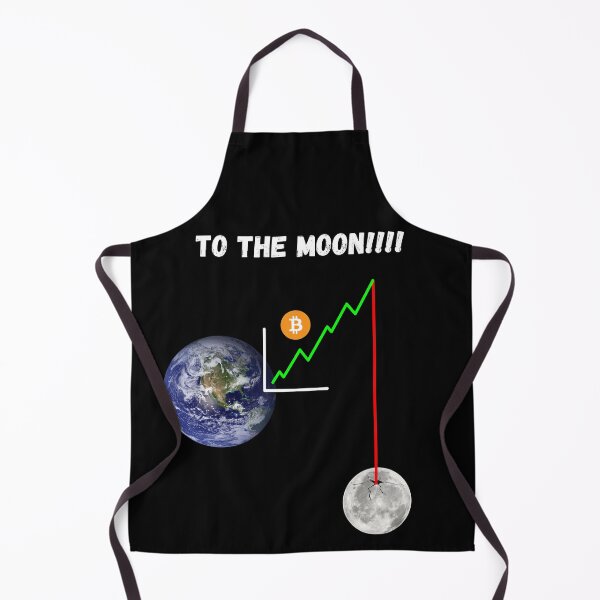 Item preview, To the moon, funny bitcoin, crypto design designed and sold by Digital360World.