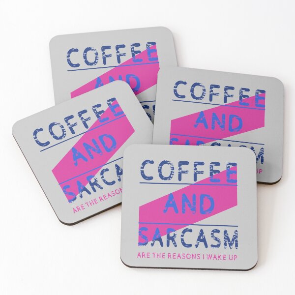 Item preview, Copy of Copy of Coffee and Sarcasm in blue  designed and sold by all-quotes.