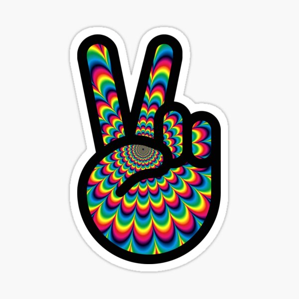 Psychedelic Peace Out Sticker