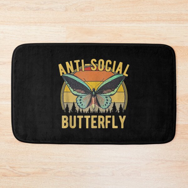 Item preview, Anti Social Butterfly Introvert Meme Retro Vintage Sunset   designed and sold by Krauseshop.