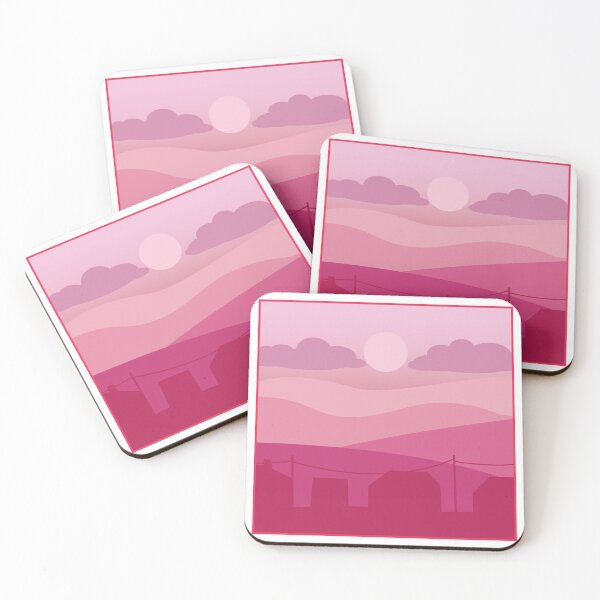 Item preview, Pink town view cute illustration designed and sold by Mayarart.