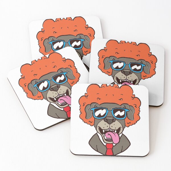 Item preview, Clown Dog with Hair and Glasses designed and sold by djbingib.