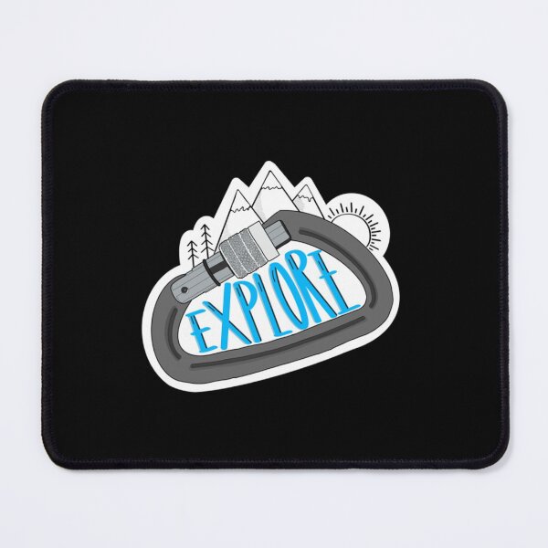 Item preview, Explore Carabiner with Mountains designed and sold by Krauseshop.