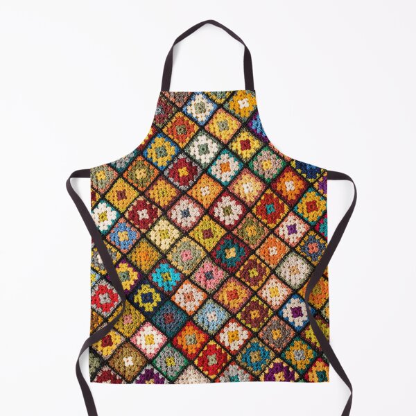 Item preview, Knitted Diamond Shaped Colorful Flowers Look Pattern designed and sold by PifPafPuf.