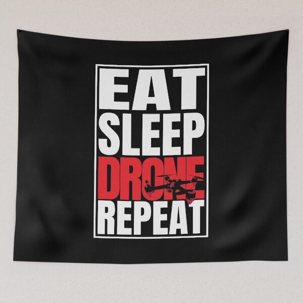 Item preview, Eat Sleep Drone Repeat Quadcopter Gift print designed and sold by theodoros20.