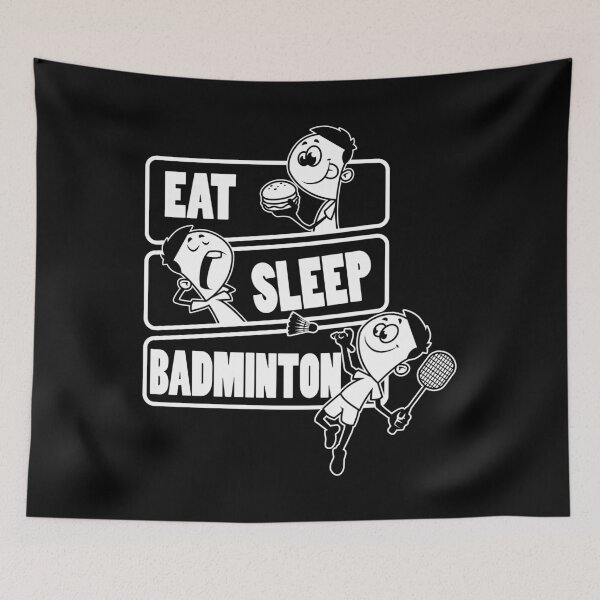 Item preview, Eat Sleep Badminton Repeat - Gift for Badminton player print designed and sold by theodoros20.