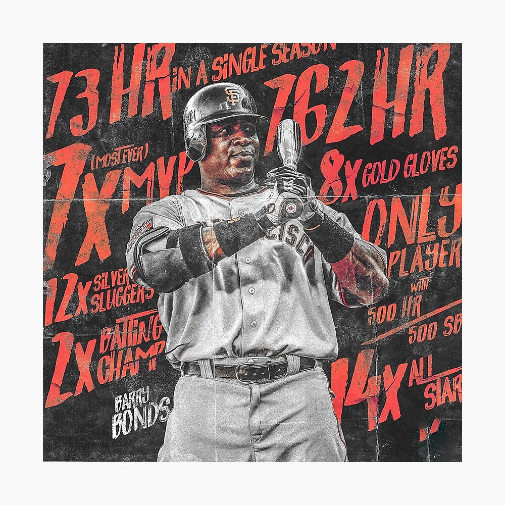 Barry Bonds Poster San Francisco Giants Art Print Minimalist 