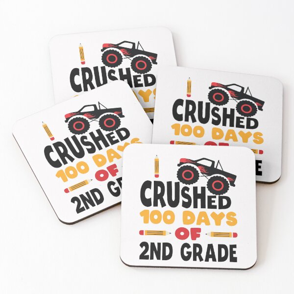 Item preview, I Crushed 100 Days Of Second Grade 100 Days Of School 2nd Grade Kids Boys Monster Truck designed and sold by clothesy7.