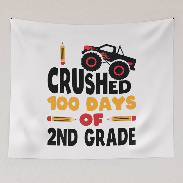 Artikelvorschau, Ich habe 100 Tage der zweiten Klasse gemeistert. 100 Tage Schule. 2. Klasse. Kinder. Jungs. Monster Truck entworfen und verkauft von clothesy7.