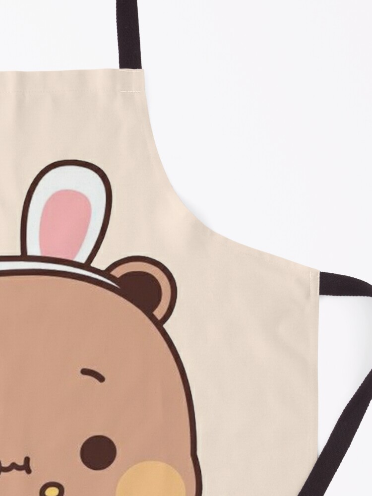 Alternate view of mochi brownie bear and baby panda Apron