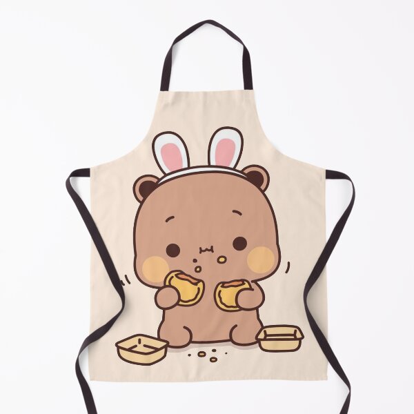 mochi brownie bear and baby panda Apron