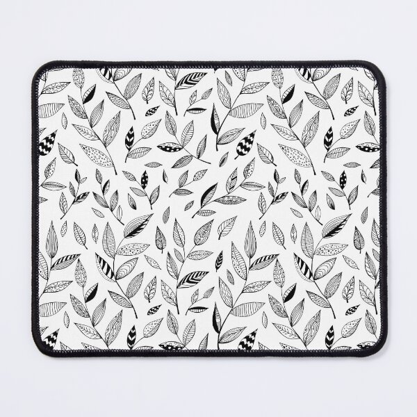Item preview, Leaves with black and white stylish pattern designed and sold by LenaSfinks.