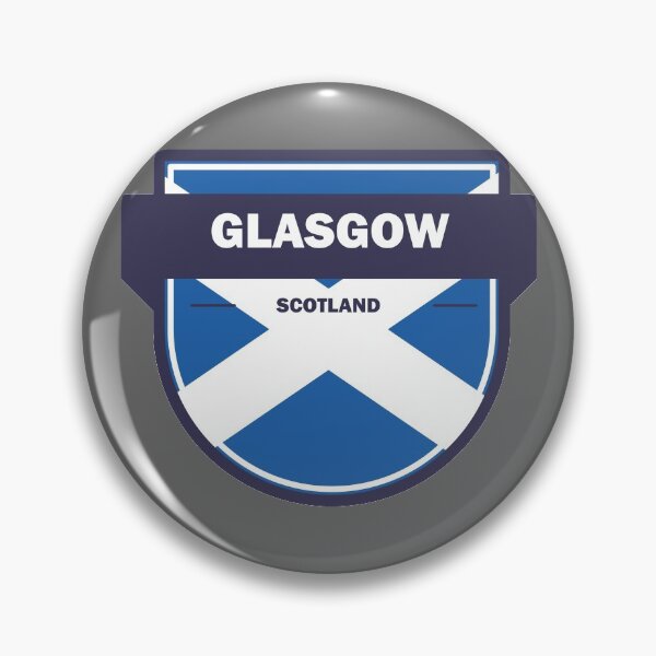 Item preview, Glasgow Shield with Scotland's Flag Minimalistic & Classic designed and sold by WorldIsSmall.