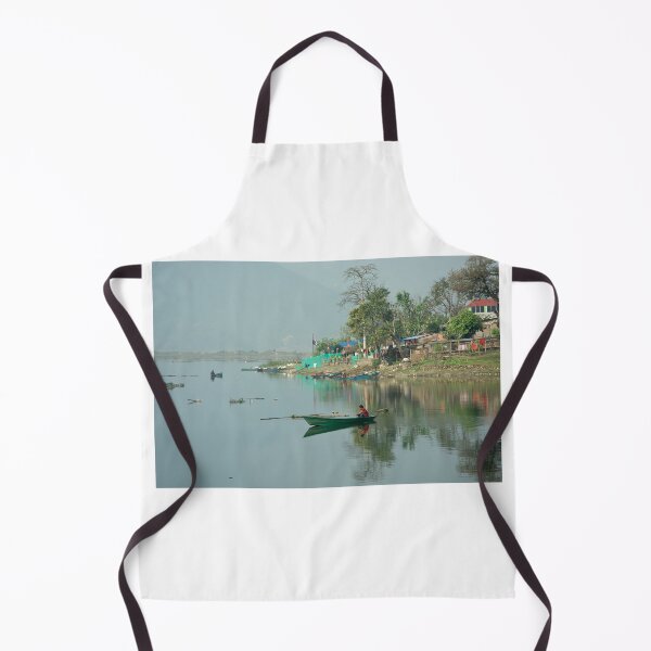 Item preview, Fishing boat on Phewa Tal designed and sold by Christine Hosey.