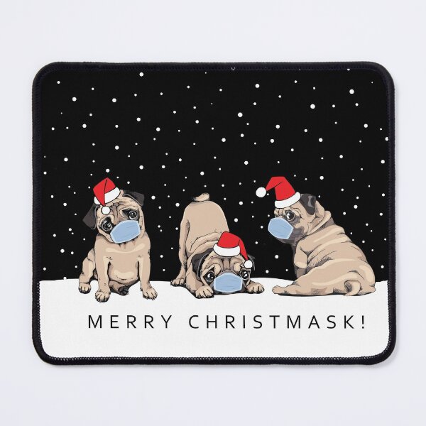 Item preview, Christmask Pugs - Funny Christmas Design designed and sold by REApparelCo.