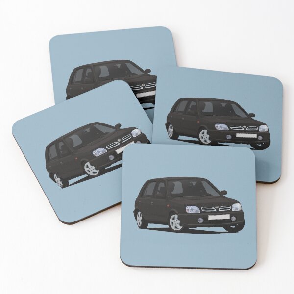 Item preview, Nissan Micra (March) K11C - illustration - black designed and sold by knappidesign.