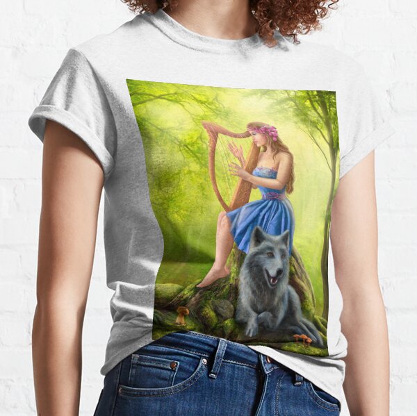 Playing the harp Classic T-Shirt