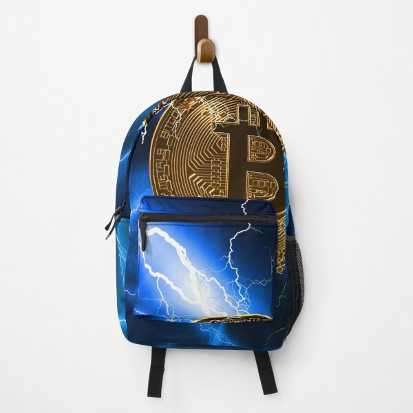 Item preview, Bitcoin crypto blue lightening design designed and sold by Digital360World.