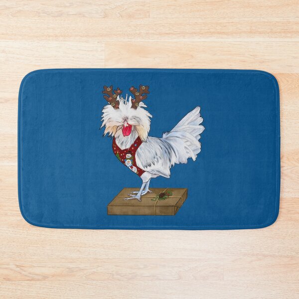 Item preview, Splash Polish Rooster In An Ugly Christmas Sweater Vest, Reindeer Antlers, And Gift designed and sold by iamgirl1.