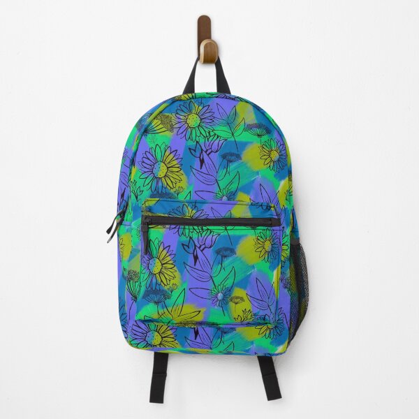Item preview, Blue Green Paintbrush Florals designed and sold by DesignsByJaycee.