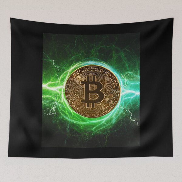 Item preview, Bitcoin crypto green electricity design designed and sold by Digital360World.