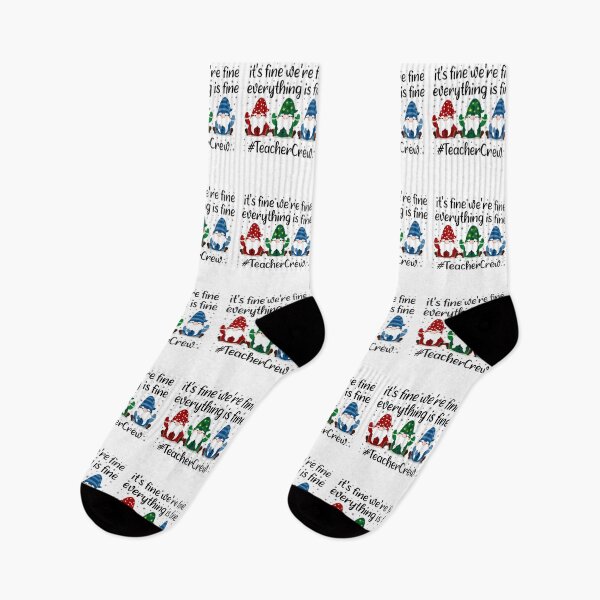 Item preview, It's Fine We're Fine Everything Is Fine, Teacher Crew: Gnome Christmas Teacher Squad Gifts designed and sold by Shopnetro.