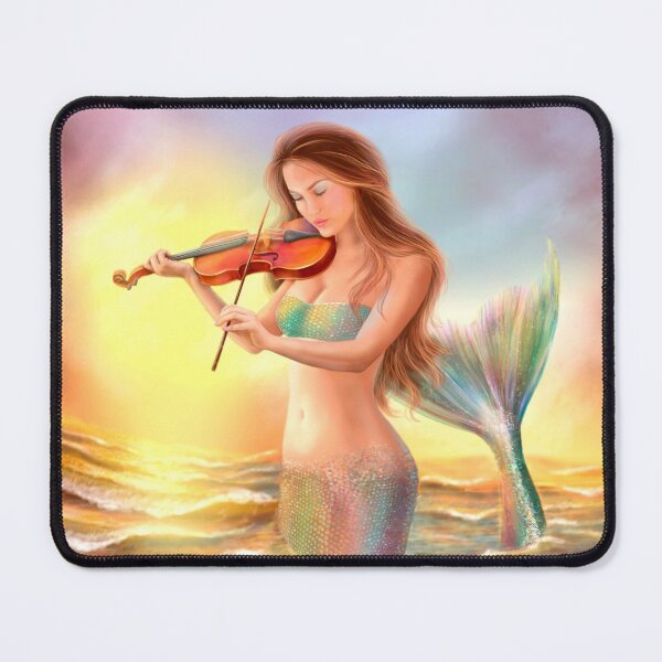 mermaid plays on violin on su Mouse Pad