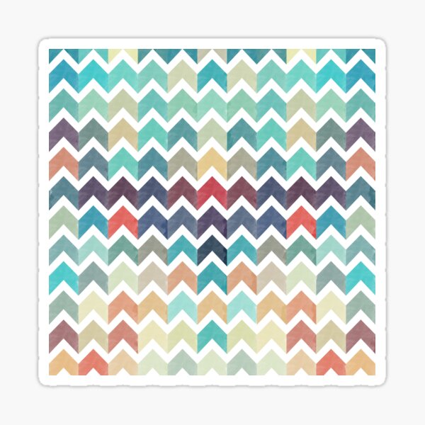 Watercolor Chevron Pattern Sticker