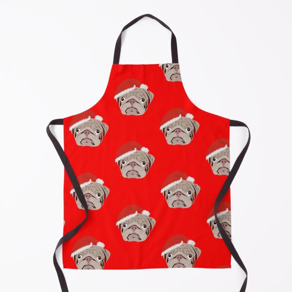 Item preview, Christmas Pug wearing Santa Hat designed and sold by DesignsBySaxton.