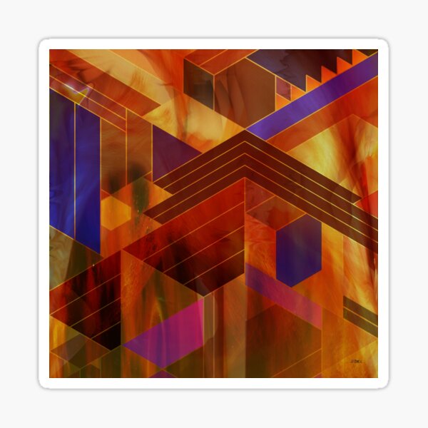 Wrightian Reflections (Square Version) - By John Robert Beck Sticker
