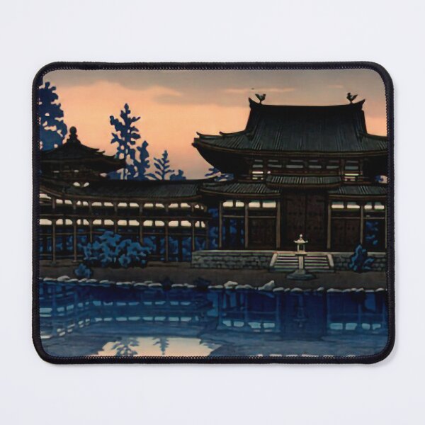 Aperçu de l'œuvre Crépuscule au temple Byodoin par Hasui Kawase créée et vendue par ReimagineStore.