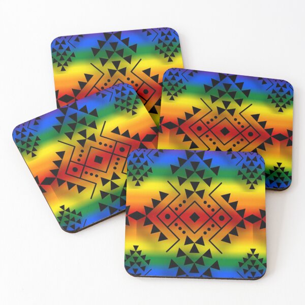 Item preview, Rainbow Gradient Geometric Native Print designed and sold by JMWCD.